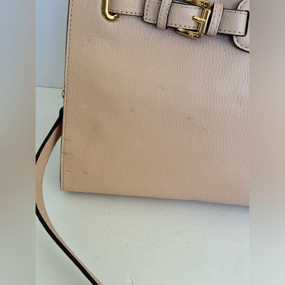 MICHAEL KORS HAMILTON Leather Pink Chain Satchel Crossbody Handbag - Picture 3 of 16